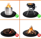 40" Round Fire Pit Mat for Solo Stove Bonfire/Under Grill Mat for Outdoor Grill Fireproof Waterproof Oil-Proof, 4 Layers Fireplace Mat BBQ Mat Solo Stove Mat Fire Pit Pad for Deck Patio Grass Smoker