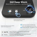 COZII Gooseneck Electric Kettle with ±1°F Temperature Control, 1200W Quick Heating for Pour Over Coffee & Tea, 0.9L Water Boiler with 24H Keep Warm & Auto Shut Off, Stainless Steel Interior, Black