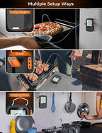 Govee Bluetooth Meat Thermometer, Wireless Meat Thermometer for Smoker Oven, Digital Grill Thermometer with 6 Probes, Timer Mode, Smart LCD Backlight BBQ Thermometer for Cooking Turkey Fish Beef