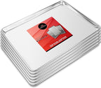 Last Confection 6 Cookie Baking Sheets 15" x 21" - Rimmed Aluminum Jelly Roll Trays - Three-Quarter Sheet Pans