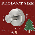 Suction Cup Hooks for Wreaths on Glass, 2026 Upgrade No Drill Towel Hooks Stainless Steel Waterproof Suction Cup Hooks, Wreath Hanger for Front Door for Kitchen, Bedroom (2, Silver)