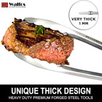 Walfos 17 Inch Extra Long Grill Tongs, Ultimate Stainless Steel BBQ Tongs for Grilling, Cooking, BBQ/Barbecue, Buffet and Turning Food