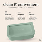 Ceramic Coated Glass Food Storage Container | No PTFE, PFOA, PFAS, and BPA | Reusable Non Toxic Meal Prep Container with Glass Lid | Easy To Store | 6 Piece Food Prep [Willow]