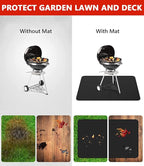 48 x 30 inch Under Grill Mats for Outdoor Grill, Double-Sided Fireproof Deck and Patio Protector Mat, Waterproof Oil-Proof BBQ Floor Pad Indoor Fire Pit Fireplace Mat