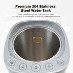 OCTAVO Water Boiler & Warmer 5 Liter, 304 Stainless Steel Water Tank, 700 Watt 6 Adjustable Water Temperature, LCD Touch Control Screen, Child Lock with Water Shortage Indicator