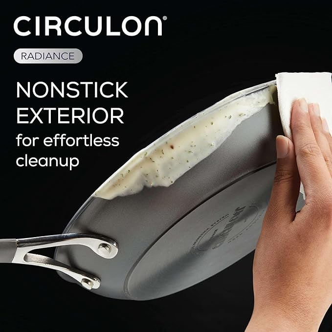 Circulon 83905 Radiance [hard anodized] Nonstick Frying pan set / Skillet Set - 8.5 Inch and 10 Inch, Gray