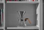 ATHIA Reusable Coffee Filter, Stainless Steel Pour Over Dripper with Laser-etched Mesh Cone, Eco-Friendly Paperless Design, Fits Most Mugs, Carafes & Hario brewers (Silver, Flower Carving)