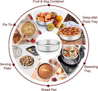 TeamFar 6 Inch Cake Pan, Round Cake Pan Tier Baking Pans Set Stainless Steel, Fit in Pot Pressure Cooker Air Fryer, Healthy & Toxic Free, Mirror Finish & Sturdy, Oven & Dishwasher Safe - Set of 3