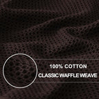 Homaxy 100% Cotton Waffle Weave Kitchen Dish Towels, Ultra Soft Absorbent Quick Drying Cleaning Towel, 13 x 28 Inches, 12-Pack, Dark Brown