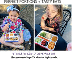 Bento Boxes with Bags and Ice Packs Set of 2. Lunch Box Snack Containers for Kids Boys Girls Adults. 6 Compartments, Leak-proof Portion Container Insulated Bag for School Lunches, Pink & Purple