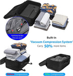 Vacuum Travel Backpack, 70L Expandable Air Vacuum Backpack for Travel, Vacpack Travel Vacuum Bags with Pump, TSA Lock, USB Charging Port, Waterproof
