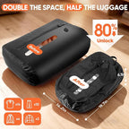 Vacuum Bags for Travel With Pump, Reusable Vacuum Packing Cubes for Traveler, Compression Bags for Clothes, IP68 Waterproof Airless Travel Bags for Storage, Luggage, Backpack & Suitcase (2PC + Pump)