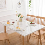 44 x 84 Inch Clear Table Cover Protector, Clear Table Protector for Dining Room Table, 1.5mm Plastic Table Cover, Waterproof Table Pad for Kitchen, Office