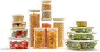 Urban Green Glass Food Storage Jar with Glass Lid, Food Canister Set with Airtight Lids, Pantry Jars for Kitchen Organization, Food Storage Containers in Set of 5