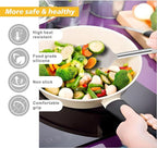 5-Piece Silicone Kitchen Tool Set, BPA-Free, Heat-Resistant, Non-Stick & Dishwasher-Safe, with Slotted/Solid Spoons & Spatulas for Frying, Mixing, Draining – Includes Multi-Purpose Serving Hook(Khaki)