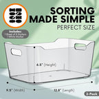 Clear Plastic Storage Bins, Perfect for Kitchen Organization or Pantry Organization and Storage, X-Large Fridge Organizer Plastic Bins, Pantry Organization and Storage Bins, Cabinet Organizers