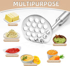 Potato Masher Stainless Steel Small, Mini Avocado Masher, Manual Potatoes Smasher Kitchen Tool for Avocado, Potatoes, Beans, Vegetables, 8.7Inch Metal Mashing Utensil, Dishwasher Safe