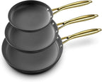 imarku Non Stick Frying Pans, 3 Pieces - 8 Inch, 10 Inch and 12 Inch Frying Pan, Professional Frying Pans Nonstick, Cast Iron Skillets, Nonstick Frying Pan with Stay Cool Handle, Best Birthday Gifts