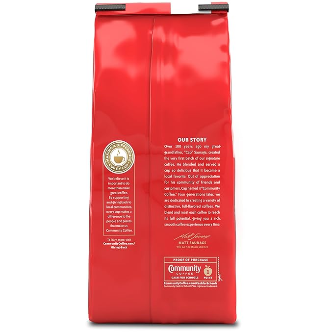 Community Coffee House Blend, Ground Coffee, Medium Dark Roast, 12 Ounce Bag (Pack of 1)