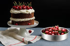 Leonyo 8Inch Round Cake Pans Set of 3, Stainless Steel Circle Layer Cake Baking Pans Set, Metal Round Baking Tins for Wedding Party, Dishwasher Oven Safe