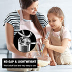 Walfos Danish Dough Whisks, Rustproof Stainless Steel Bread Whisk, Quick Mixing Bread Mixer, Dutch Dough Whisk for Cooking, Blending, Whisking, Stirring, Sourdough, Pizza, Pastry, Cake Batter（2pcs)