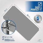 Sterling Shelf Liners for Wire Shelf System: Set of 5 in Graphite: 14 x 30 inch: Plastic Wire Shelving Mats
