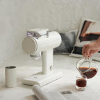 TIMEMORE Sculptor 078S Flat Burr Coffee Bean Grinder, Electric Espresso Grinder with Stepless Coarseness Adjustment, Suitable for Espresso, Pour over, French Press, Cold Brew - White