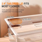 HOMENOTE Large Sous Vide Container 26 Quarts with Lid,Complete Sous Vide Accessories Kit BPA Free,Compatible with Anova and Most Sous Vide Cookers（Comes with 2 Sous Vide Racks and Insulating Sleeve）