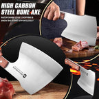 Dream Reach Meat Cleaver Knife Heavy Duty Bone Chopper Stainless Steel Butcher Axe Hand Forged Butcher Knife Meat Bone Cleaver for Kitchen Outdoor BBQ