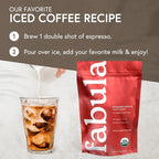 Fabula Coffee Half-Caff Medium Roast Whole Beans - Organic - Low Acid - Single Origin - Non-GMO - Mold Free - 12 Ounces