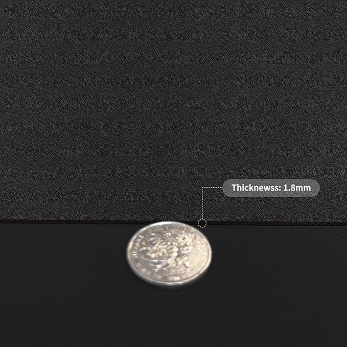 Leather Table Cover,1.8mm Thick,28x48 Inch Desk Cover,Large Desk Mat,Table Protector,Table Cover Protector,Table Protectors for Rectangle Tables(Black+Black,28x48)