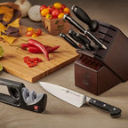 ZWILLING Pro 7-pc Knife Block Set with Bonus Sharpener