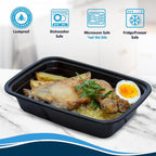 Ruthy's Outlet Meal Prep Containers W/Lids -Square Food Storage – BPA-Free| Stackable | Microwave | Freezer & Dishwasher Safe | Reusable Lunch Bento Box Portion Control & Planning (15 Pack, 32 oz)