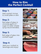 Snowy River Pink, Cocktail & Margarita Sugar Rimmer - Vibrant Color Glass Rimming Sugar with Medium Crystal Texture - 8oz
