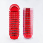 Gifbera Mini Foil Muffin Cupcake Liners Red Wrappers for Christmas Wedding Party, 300-Count