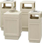 Safco Canmeleon Trash Can, 38 Gallons, Indoor and Outdoor Use, Durable & Weather-Resistant Commercial Garbage Can, Tan
