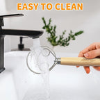 ALLTOP Danish Dough Whisk - Ultimate Dutch Mixer Hand Utensil with Stainless Steel Dough Hook - Essential Sourdough Stirring Stick for Perfect Bread Making Tool