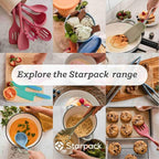 StarPack 'Scrape & Stir' Silicone Spatula Set (4 Pcs) - Heat Resistant Spatula Set 600°F - Food Grade Kitchen Spatulas - Nonstick Silicone Baking & Cooking Spatulas - Rubber Turner Set for Kitchen Use