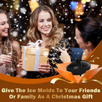 6 Pack Silicone Football Ice Cube Molds 2.2 Inch Large Silicone Fun Shapes Novelty Football Gifts Craft Round Sphere Ice Ball Molds for Cocktails, Bourbon, Brandy, Whiskey (6, Football)