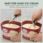 Beneno Heavy Duty Ice Cream Scoop - Upgraded Anti-Fracture Design, Comfortable Grip Long Handle, Effortless Scooping & Dishwasher Safe, Green