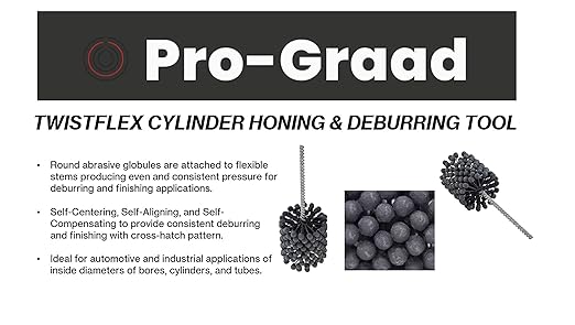 TwistFlex Cylinder Hone | 1-1/2" 320AO for Brake Cylinders, Valve Guides, Hydraulics, 1.5" Diameter for Hole Diameters 1.37"- 1.5" | Aluminum Oxide 320 Grit (Pack of 1)