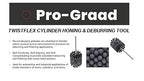 TwistFlex Cylinder Hone | 2" 240SC Flexible Cylinder Honing & Deburring Tool | 2" Bore Brush for Hole Diameters 1.87"- 2.02" | Silicon Carbide 240 Grit | 1/4" Shank | 8.66" Length