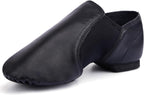 Linodes Unisex 006 PU Leather Upper Slip-on Jazz Shoe for Women and Men's Dance Shoes