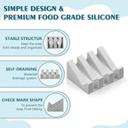 Self Draining Soap Dish,Silicone Suction Cup Soap Holder, Bathroom Soap Dish for Bar Soap,Can Extend Soap Life,Bathroom, Bath Tub, Kitchen Sink (2, Light Grey)