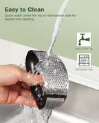 Vantic Garlic Press Rocker - Stainless Steel Garlic Crusher, Mincer and Chopper with Peeler & Scraper, Easy Kitchen Gadget for Effortless Smashing
