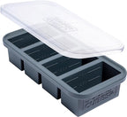 Souper Cubes 1 Cup Silicone Freezer Molds - Soup Cubes Perfect for Storing Broth, Rice, Leftovers and More - Silicone Freezer Trays with Lids for Meal Prep - Charcoal - 1-Pack