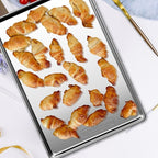 Baking Sheet Set of 5, Stainless Steel Cookie Sheet Baking Sheet Pan, 9/10/12/16/18 Inch, Non Toxic & Heavy Duty & Easy Clean，Duty Nonstick Bakeware Set for Oven Cooking