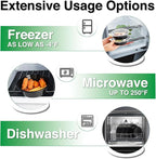Meal Prep Containers Reusable 50 Pack-23 oz Food Storage Containers with Lids To Go Food Containers Takeout, Microwave Dishwasher Freezer Safe, Stackable, BPA Free, Plastic (Black)