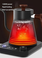 Electric Kettles, Gooseneck Electric Kettle, ±1℉ Temperature Control, Stainless Steel Inner, Quick Heating, for Pour Over Coffee, Brew Tea, Boil Hot Water, 0.9L (Black)