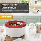 Collapsible Microwave Splatter Cover - Vented Silicone & Glass Lid with Easy-Grip Handle, Fits 6 to 11 Inch Plates & Bowls, 11.8 Inch Diameter, Prevents Splatters & Ensures Even Heating